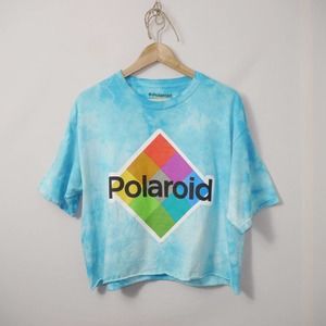 Polaroid Tie Dye Short Sleeve Crop Top Size L